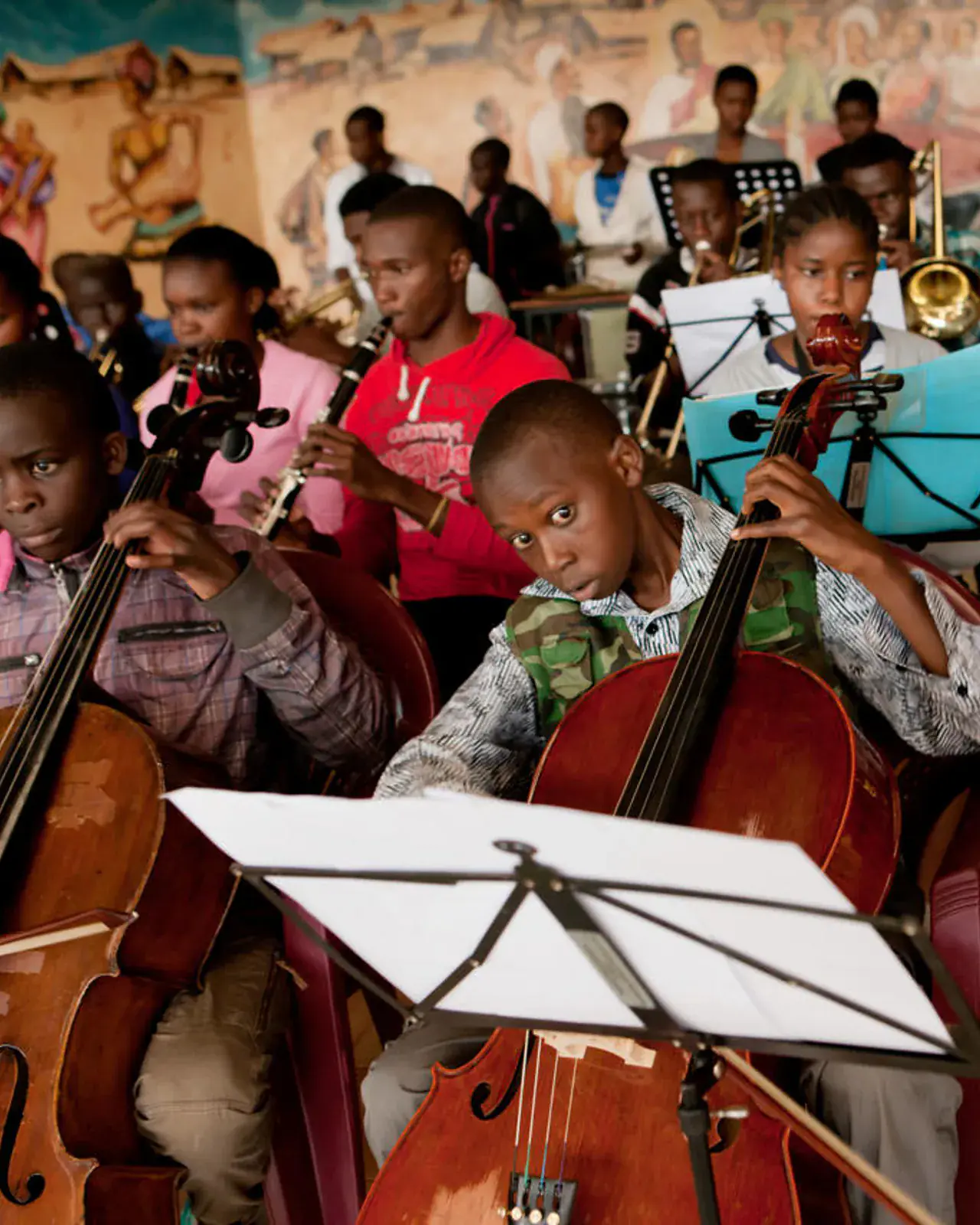 Group music class in session — after-school music programme by Concerto Music Place