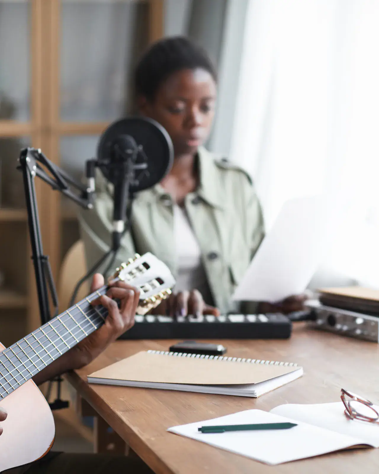 Guitarist mid-performance — guitar lessons at Concerto Music Place, Kikuyu and Nairobi